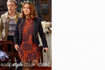 Janine EastEnders Fashion - Black Zip Blazer Jacket
