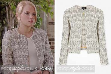 Lucy Beale in EastEnders boucle jacket Lucy Beale in EastEnders boucle jacket