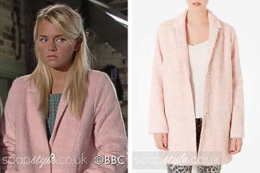 Lucy Beale in EastEnders clothes fluffy pink coat Lucy Beale in EastEnders clothes fluffy pink coat