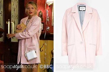 Lucy Beale in EastEnders clothes pink coat Lucy Beale in EastEnders clothes pink coat