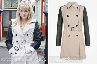 Lucy Beale in EastEnders wardrobe trench coat Lucy Beale in EastEnders wardrobe trench coat