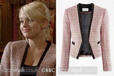 Lucy Beale in EastEnders wardrobe tweed jacket Lucy Beale in EastEnders wardrobe tweed jacket