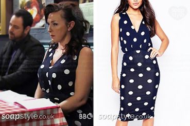 Belinda in EastEnders polka dot dress
