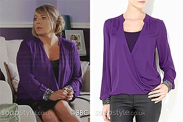 Sharon in EastEnders Purple Blouse